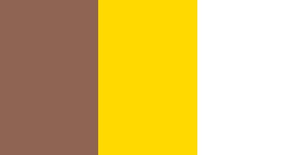ブラウン、黄色、白