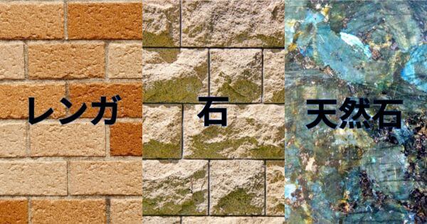 レンガと石と天然石の壁
